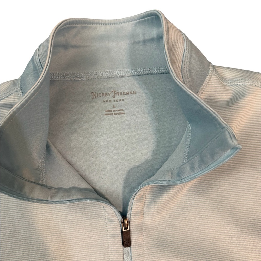 Hickey Freeman Sleeveless Quarter Zip Performance Top Men’s L Light Blue Vest - Picture 5 of 11